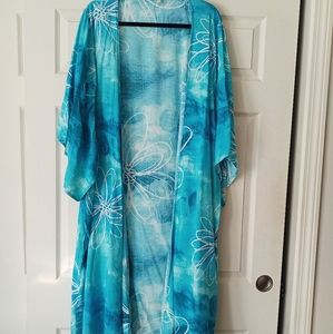 Avenue blue and white duster